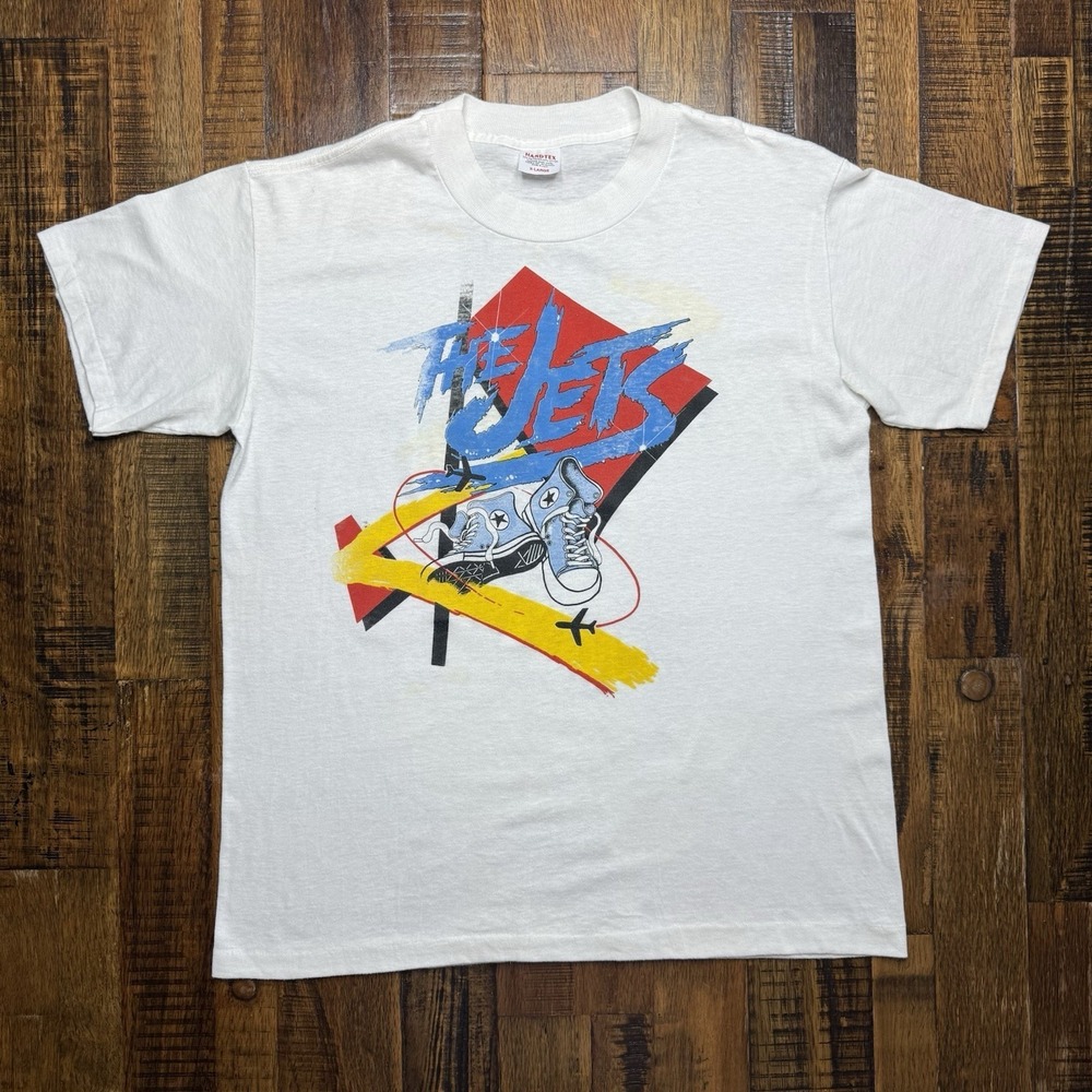 The Jets 1987 Crush Tour Vintage 80s Concert T Shirt XL Converse Single Stitch‎